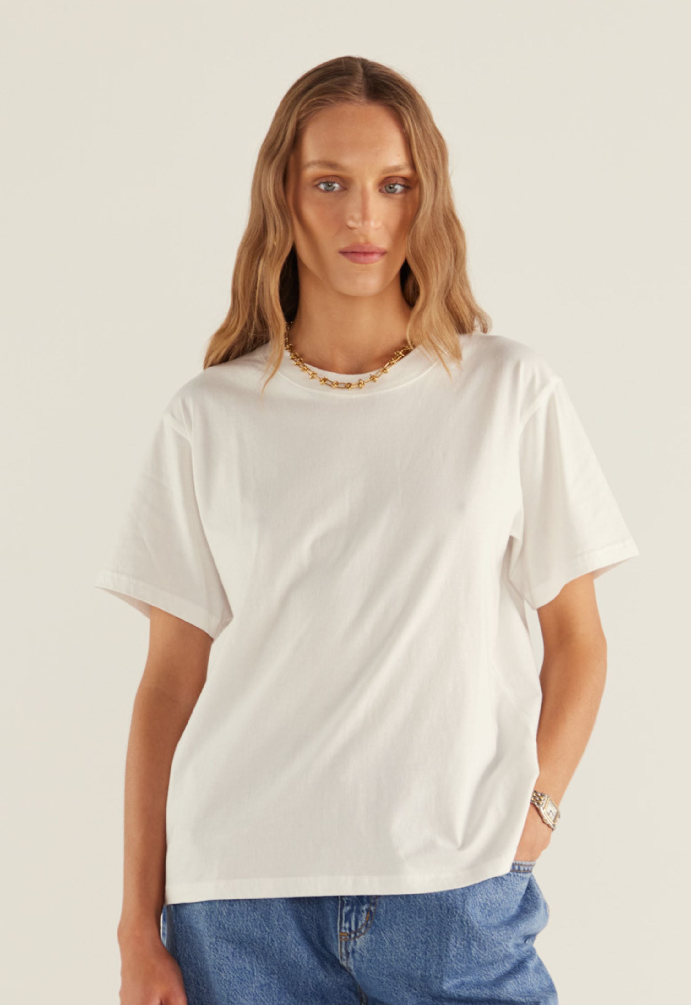 JOSEPHINE RELAXED TEE - IVORY